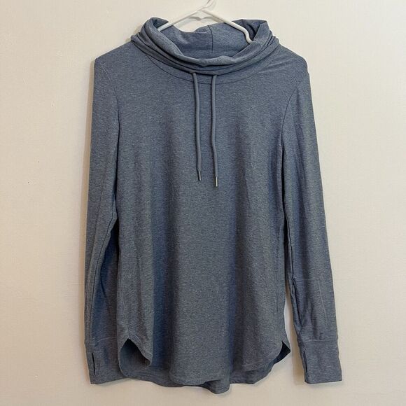 Market and Spruce Stitch Fix S Blue Athletic Long Sleeve Top Funnel Neck Thumb - Picture 1 of 6